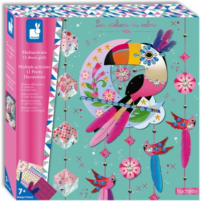 Kit Créatif - Coffret Multi-Activités 11 Décos Girly : Cartes à gratter - Janod