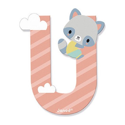 Lettre U en bois Pure - Décoration chambre d'enfant - Janod