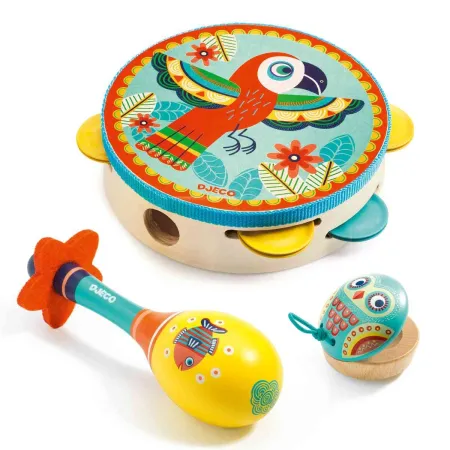 Set de tambourin/castagnette/maracas animambo - Djeco