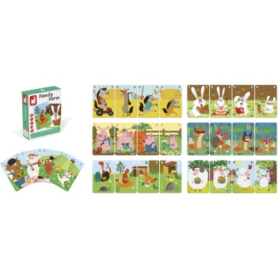 Jeu de 7 Familles Family Farm : Jeux de cartes - Janod