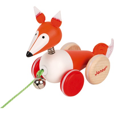 Renard à Promener Zigolos - bois - : Jouets à promener & à pousser - Janod