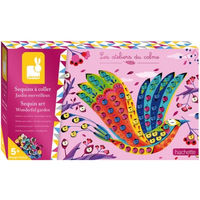 Sequins à coller jardin merveilleux - Les ateliers du calme - Janod