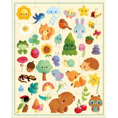 Puzzle bébé, puzzle 20 pièces Animaux et nature - Janod