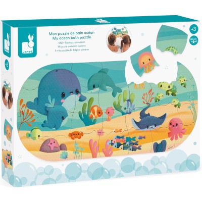 Puzzle enfant 3 ans - Puzzle pour le bain, 28 pièces - Janod