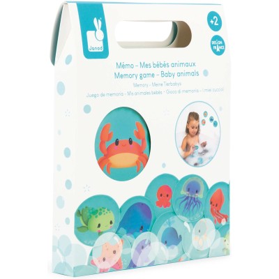 Jeu mémo pour le bain - Jouet de bain animaux pour enfant - Janod
