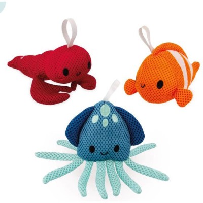 Éponges animal bébé - Jouet bain animaux enfant 10 mois - Janod