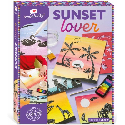 Coffret Créatif Peinture Sunset Lover : Peinture par numéro & coloriage - Janod