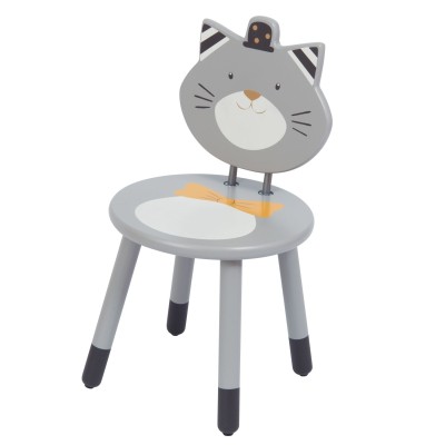 Chaise grise Fernand Les Moustaches - Les Moustaches - Moulin Roty