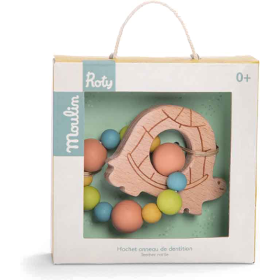 Hochet anneau de dentition tortue Trois petits lapins - Trois petits lapins - Moulin Roty