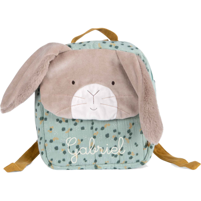 Sac à dos lapin sauge Trois Petits Lapins - Trois petits lapins - Moulin Roty