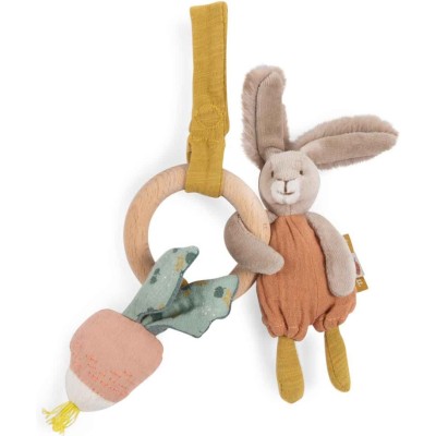 Hochet anneau bois lapin Trois Petits Lapins - Trois petits lapins - Moulin Roty