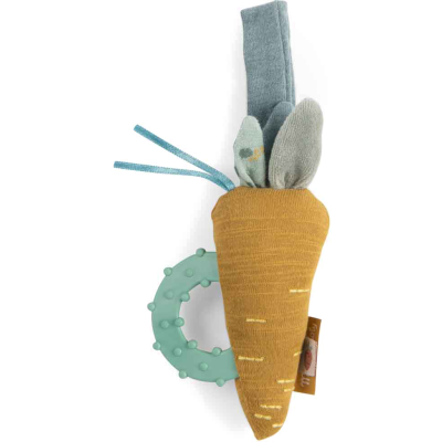 Hochet anneau de dentition carotte Trois Petits Lapins - Trois petits lapins - Moulin Roty