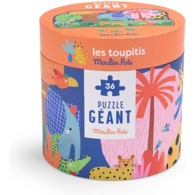 Puzzle géant 36 pièces L'oasis des animaux Les toupitis - Les Toupitis - Moulin Roty