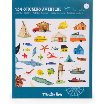 Pochette stickers l'explorateur - Le jardin du moulin - Moulin Roty