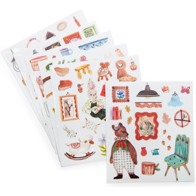 Cahier de coloriage et stickers Minouchkas - Les Minouchkas - Moulin Roty