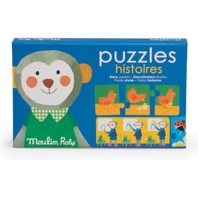 Puzzles histoires Les Popipop - Puzzle éducatif - Les Popipop - Moulin Roty