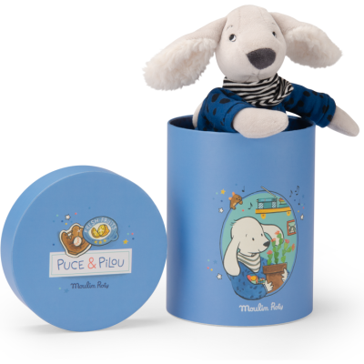 Poupée chien Pilou bleu Puce & Pilou - Naissance - Puce & Pilou - Moulin Roty