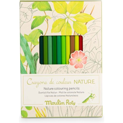 Crayons de couleur et cartes Le botaniste - Le jardin du moulin - Moulin Roty