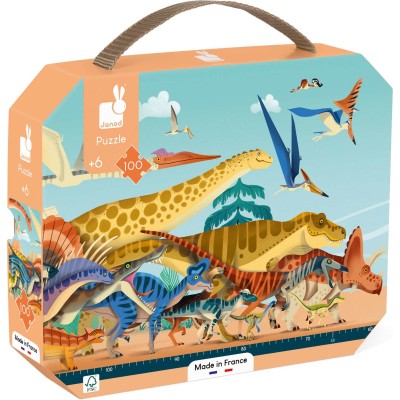 Puzzle Panoramique Dino : Puzzles 50 à 149 pièces - Janod