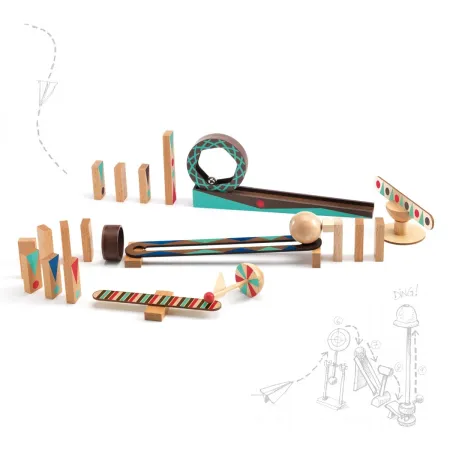 Jeu de construction action-réaction : zig & go : 28 pièces - Djeco