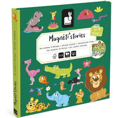 Magnéti'stories les Animaux d'Afrique : Jeux éducatifs magnétiques - Janod