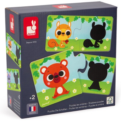 Puzzles les Animaux et Leur Ombre : Puzzles 20 à 49 pièces - Janod