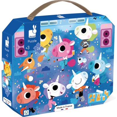 Puzzle Concert Rock Licornes 24 pièces : Puzzles 20 à 49 pièces - Janod