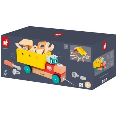 Camion à Tirer Brico'Kids : Jouets à promener & à pousser - Janod