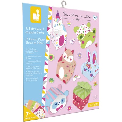 12 Boites Kawaii en papier à créer Les Ateliers du Calme - Janod