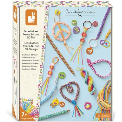 Scoubidous Peace & Love à créer : Collection "Les Ateliers Déco" - Janod