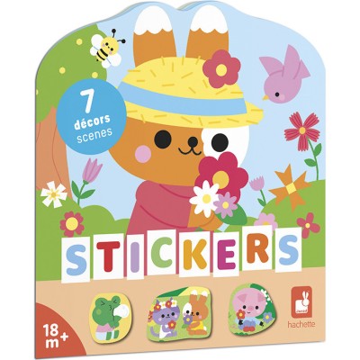 Cahier de Stickers et Décors La Campagne : Mosaïque, gommettes & stickers - Janod