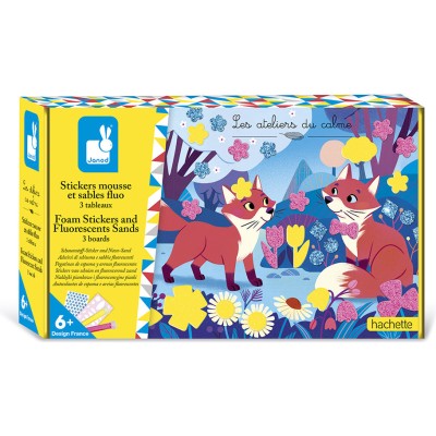Stickers mousse et Sables fluo Les Ateliers du Calme - Janod