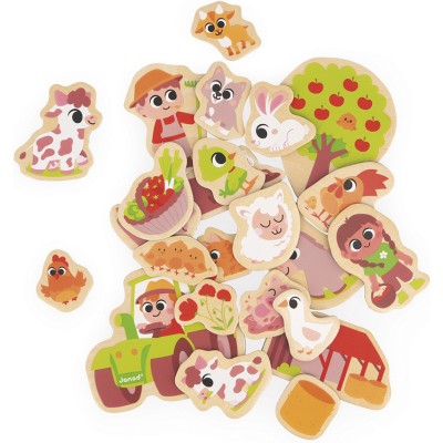 Magnets Ferme 24 pièces : Tableaux, ardoises & magnets - Janod