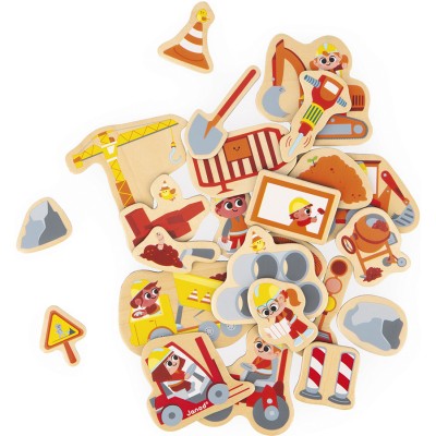 Magnets Engins de Chantier 24 pcs - Janod