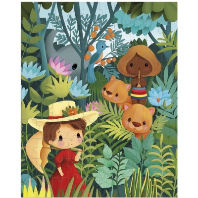 Puzzle Inspiré de Rousseau 100 pièces : Puzzles 50 à 149 pièces - Janod
