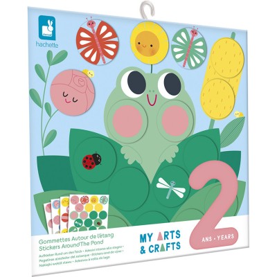 Coffret Créatif Gommettes Autour de l'étang - 2 ans : Mosaïque, gommettes & stickers - Janod