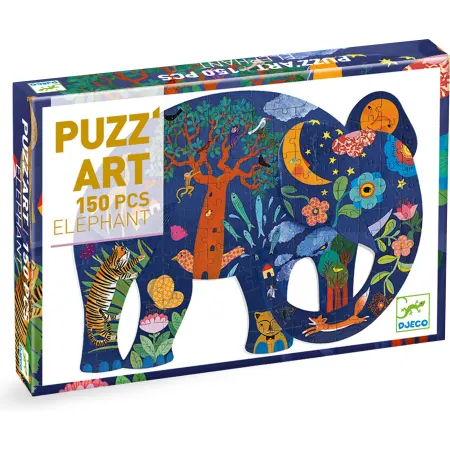 Puzzle Eléphant Puzz'Art pour les Enfants 150 Pièces - Djeco
