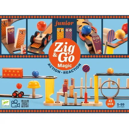 Jeu de construction : zig & go : junior magic 43 pièces - Djeco