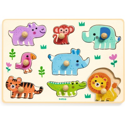 Puzzles gros boutons : hippo co - djeco