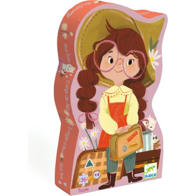 Puzzle silhouette - Le voyage de Mia - 36 pièces - Djeco