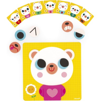 Jeu Magnétique - L'Ours des Émotions : Jouets Magnétiques - Janod
