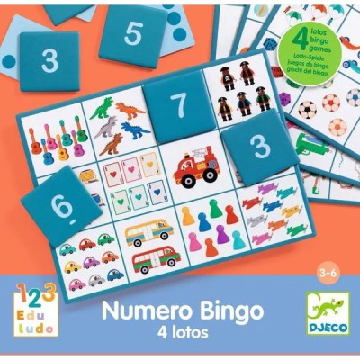Numero bingo 4 lotos - djeco