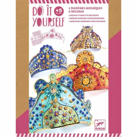 Coffret diy : 4 diadèmes mosaïques à décorer : enchanteresses - Djeco