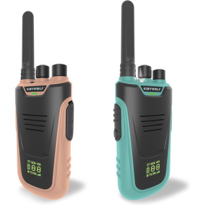 Talkie walkie avec batterie beige et cyan - Kidywolf