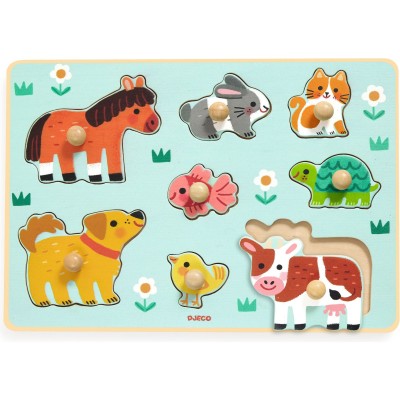 Puzzles gros boutons : dog co - Djeco