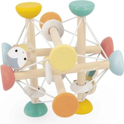 Balle sensorielle en bois Pure : Manipulation & Encastrement - Janod