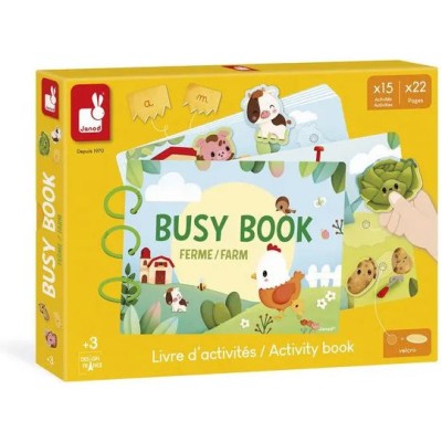 Busy-book Ferme en carton - Français/Anglais - : Jeux éducatifs - Janod
