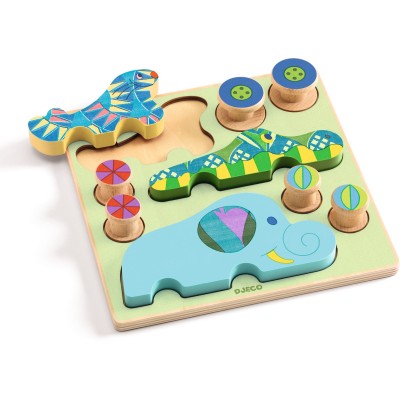 Puzzles relief : puzz & roll bariolo - Djeco