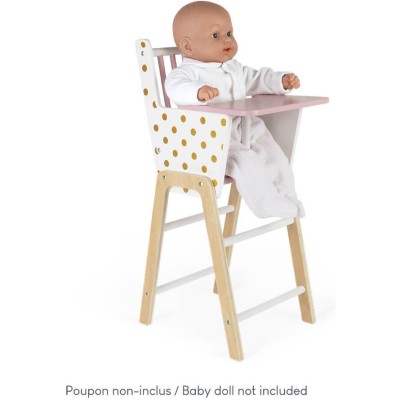 Chaise Haute Candy Chic - bois - : Accessoires Poupons, Poupées & Ménage - Janod