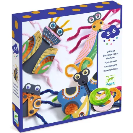 Enfilage : bèbêtes en fils chenilles - Djeco